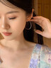 芯奢耳環(huán)女玫瑰的故事劉亦菲同款2025年新款歐美大圓圈耳圈氣質耳飾品 【4CM】素圈耳環(huán)一對 曬單實拍圖