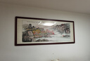 尚得堂名家手繪國(guó)畫山水畫客廳裝飾畫字畫辦公室掛畫峽江秋色水墨畫 沙比利實(shí)木框-圓角棕色 218cm*88cm（推薦） 曬單實(shí)拍圖