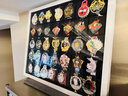 馬拉松獎牌展示架掛墻榮譽(yù)金牌收納框盒相框徽章實(shí)木體育運動(dòng)跑步 白色 35枚5X7橫版 曬單實(shí)拍圖