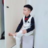 蘿卜唄唄兒童西裝花童禮服正裝禮服男馬甲三件套裝男童西裝鋼琴走秀主持演講表演服演出服西服春秋男童西服 白色三件套（馬甲、褲子、襯衫、領(lǐng)結(jié)） 130cm建議體重43-50斤 曬單實拍圖