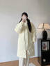 CEENIU官方中戲亮世秋同款羽絨服女中長款過膝冬cv凸乆鳥新款寬松連帽男 北勢北影藝考同款：黃色 M 曬單實(shí)拍圖