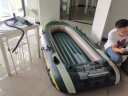 INTEX 橡皮艇加厚充气船皮划艇钓鱼船可折叠冲锋舟可安装马达 标配+两用泵+船包 三人船(桨和泵) 实拍图