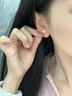 中國黃金（CHINA GOLD）小方塊黃金耳釘女足金耳飾金飾生日禮物送女友老婆結婚紀念實(shí)用禮 足金小餅干耳釘 曬單實(shí)拍圖