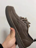 西域駱駝（VANCAMEL）男鞋2024秋季百搭潮流真皮男士休閑復古英倫風(fēng)軟底防滑工裝鞋 灰色單鞋 42 曬單實(shí)拍圖