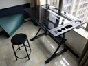 諾特伯克 玻璃亞克力可升降電腦桌可調角度繪畫(huà)繪圖桌設計師工作臺 經(jīng)典款【純真G】（ 玻璃）（左副板不含燈含凳套 曬單實(shí)拍圖