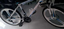 麥希 山地車(chē)自行車(chē)成人男變速越野單車(chē)雙減震賽車(chē)學(xué)生青少年女 旗艦版【三刀輪】白藍色 24寸(適合145-170CM) 21速 曬單實(shí)拍圖