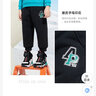 喬丹（QIAODAN）童裝加絨褲男女童加厚保暖褲子秋冬季運(yùn)動(dòng)褲一體褲-140 曬單實(shí)拍圖