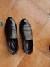 奧康男士商務(wù)休閑皮鞋牛皮透氣低幫圓頭套腳通勤單鞋軟底中年爸爸皮鞋 黑色 39 曬單實(shí)拍圖