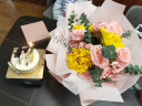 艾斯维娜520情人节鲜花速递33朵红玫瑰花束送女友生日礼物同城花店配送 向日葵玫瑰混搭花束 实拍图