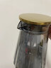 千尋雅志玻璃水壺耐高溫家用泡茶壺創(chuàng  )意大容量冰箱涼水壺扎壺果汁壺高顏值 煙灰鉆石壺1500ml 曬單實(shí)拍圖