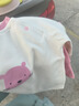 迪士尼（Disney）寶寶德絨保暖內(nèi)衣套裝新生兒高腰護(hù)肚睡衣嬰兒無骨秋衣秋褲打底衣 玫瑰粉[高腰套裝] 80cm 曬單實(shí)拍圖