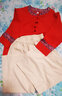 夏典素訂女王（SE.PSTP）素訂文藝棉麻女2022新款棉麻套裝兩復古民族風(fēng)2021新款女春秋長(cháng)袖 紅上衣+褲子套裝 L 【建議110~120斤】 曬單實(shí)拍圖