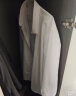 罗蒙（ROMON）纯色商务职业正装男士白衬衫工装外套长袖衬衣男CS108白色3XL 实拍图