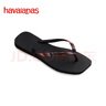 havaianas哈唯納SlimSquarePatchwork時尚休閑人字拖外穿度假拖鞋 0090-黑色 37-38 巴西碼 曬單實拍圖