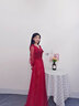 塞德勒敬酒服新娘2025新款秋冬高貴氣質(zhì)紅色長(cháng)款結婚宴會(huì )晚禮服裙女大氣 酒紅色長(cháng)款 M(建議96-105斤) 曬單實(shí)拍圖