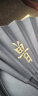 臻臻上品（zhenzhenshangpin）扇子折扇男中国风礼品古典复古风手工艺品双面黑白定制定做印字 10寸黑色绢布扇 实拍图