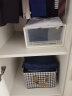 Guiny衣服裤子收纳箱可折叠布艺整理箱衣柜衣物储物收纳盒26L浅灰1只装 实拍图