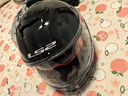 LS2摩托車(chē)頭盔男女機車(chē)雙鏡片全盔賽車(chē)四季通用防霧FF808 黑色(贈冰絲頭套+防霧貼) XL（建議57-58頭圍） 曬單實(shí)拍圖