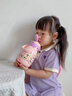 倍立欣兒童保溫杯雙飲幼兒園寶寶水杯子小學生上學帶吸管316不銹鋼水壺 紫色 500ml 【送吸嘴+吸管+背帶】 曬單實拍圖