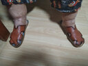 帝力康拖鞋男夏季大碼真皮男士涼拖鞋按摩軟底防滑沙灘鞋包頭牛皮半拖鞋 紅棕（牛頭真皮） 40（標準碼） 曬單實(shí)拍圖