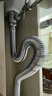 GENOVESE全銅歐標面盆陶瓷盆彈跳下水器落水器洗手盆去水器配件 全銅歐標波紋下水管80CM 曬單實(shí)拍圖