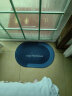 高鹤涤纶浴室门口地垫 吸水速干防滑 椭圆蓝40*60cm 实拍图