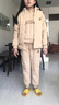 G.DUCKKIDS小黃鴨童裝女童套裝冬裝加厚馬甲兒童衣服女孩加絨衛(wèi)衣中大童褲子 1180 粉色 110 尺碼4~5歲【100-110cm】cm 曬單實(shí)拍圖