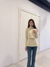 Mom Jane哺乳上衣秋衣孕婦裝打底衫長(cháng)袖外出喂奶高領(lǐng)春秋款免穿內衣月子服 豆蔻綠-100棉-220g略厚-附贈罩杯 XL 曬單實(shí)拍圖