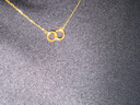 中國黃金莫比烏斯環(huán)黃金項鏈女足金吊墜新年情人節禮物送女友老婆生日實(shí)用 足金莫比烏斯雙環(huán)套鏈-京速達 曬單實(shí)拍圖