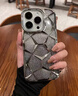魔杰樂(lè ) 適用蘋(píng)果16手機殼閃粉水立方iPhone14promax漸變13pro硅膠15高級感12por防摔軟11電鍍黑色保護殼 【黑色+漸變閃粉紙】水立方紋大孔 iPhone16 曬單實(shí)拍圖