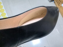 康莉（COMELY）單鞋女春秋季空氣棉軟底簡(jiǎn)約舒適粗跟通勤職業(yè)工作鞋 黑色 40  曬單實(shí)拍圖