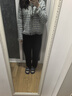 伊芙麗（eifini）寬松顯瘦時(shí)尚垂感舒適百搭香蕉褲女2024春裝新款加長(zhǎng)錐褲 黑色 加長(zhǎng)版 M 曬單實(shí)拍圖