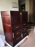 樂(lè )詩(shī)閣全香樟木箱柜五斗柜連體箱柜儲物中式復古家具防潮防蛀防霉嫁妝 虎腳雕刻90×50×116酒紅色 曬單實(shí)拍圖