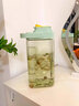 雛箋冰箱冷水壺帶龍頭涼水壺耐高溫家用飲料桶大容量水果茶戶(hù)外冷泡壺 淺綠色 3500ml 曬單實(shí)拍圖