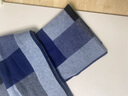 稻草人男士圍巾2025秋冬季新款保暖格子針織圍脖男生高檔生日禮物送男友 藏青色 180*30cm 曬單實(shí)拍圖