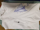 南极人冰丝短袖t恤男士夏季凉感透气半袖学生休闲百搭男装运动速干衣服 白色(折纸飞机)  2XL(建议体重160-180斤左右) 实拍图