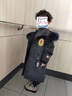 迪士尼（Disney）品牌男童羽絨服冬裝兒童中長款洋氣毛領(lǐng)服棉衣中大童過膝外套棉襖 M49-G-黑色 140cm(建議身高120-130) 曬單實(shí)拍圖
