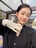 蘇木佰（SOMUBAY）滑雪手套女冬季可觸屏摩托車德絨內(nèi)膽戶外騎行運動防風寒防滑手套 主款-米色【德絨-薄款】 均碼 曬單實拍圖