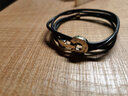 BROSWAY歐美時(shí)尚個(gè)性經(jīng)典皮繩多層真皮男小眾輕奢飾品生日送男友禮物 BDT01A 堅毅黑 鏈長(cháng)420mm 鏈粗5mm 曬單實(shí)拍圖