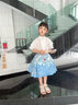 A 21 FUNB女童馬面裙兒童漢服夏春季套裝新款兒童中國(guó)古風(fēng)漢服半身裙小女孩 對(duì)扣上衣+天藍(lán)色馬面裙 140 適合130-140cm年齡9-10歲 曬單實(shí)拍圖