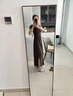 燕潯法式連衣裙女夏2025新款小個子茶歇捏褶收腰V領(lǐng)修身氣質(zhì)顯瘦長裙 咖色 M (建議100-110斤) 曬單實(shí)拍圖