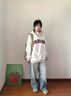 武楠重磅連帽衛(wèi)衣男寬松2024秋冬新款美式復古男裝衣服學生衛(wèi)衣女外套 花灰色 XL 曬單實拍圖