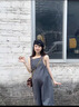 孕尚孕婦背帶褲秋冬外穿休閑闊腿長(cháng)小個(gè)子秋季孕早期大碼寬松孕婦褲 灰色 XXL 曬單實(shí)拍圖