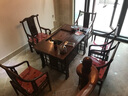 質(zhì)道 紅木家具 非洲雞翅木（學(xué)名：非洲崖豆木）實(shí)木茶桌椅組合禪意功夫茶臺 178茶桌+豪華主人椅+4文福椅 曬單實(shí)拍圖