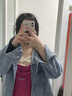 Jret港風(fēng)復古牛仔短外套女2025春秋季寬松百搭炸街休閑酷潮ins牛仔衣 藍色 L 曬單實(shí)拍圖