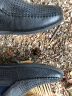 红蜻蜓男鞋春夏季皮鞋男士商务休闲鞋爸爸真皮套脚透气镂空软底皮鞋打孔 黑色（21267镂空皮鞋） 40 实拍图