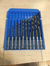 鐵錚漢 高速鋼麻花鉆套裝 不銹鋼銅鐵鉆孔 含鈷鍍鈦鉆 三角鉆墻壁瓷磚 1/4寸六角柄麻花鉆10件套 曬單實(shí)拍圖
