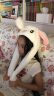 萌迪猫 抖音同款网红兔子帽子毛绒玩具一捏耳朵会动的兔耳朵帽子创意生日礼物送女孩儿童 萌萌款 实拍图