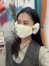 啄木鳥(niǎo)保暖耳罩口罩女冬季2024純棉防風(fēng)防寒加絨護(hù)耳二合一面罩面紗耳套 米白色【主圖色】 曬單實(shí)拍圖