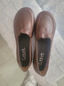 千紙鶴（Q ZHIHE）真皮牛筋軟底媽媽鞋休閑小皮鞋中老年人軟面平底單鞋 棕色 39 曬單實(shí)拍圖